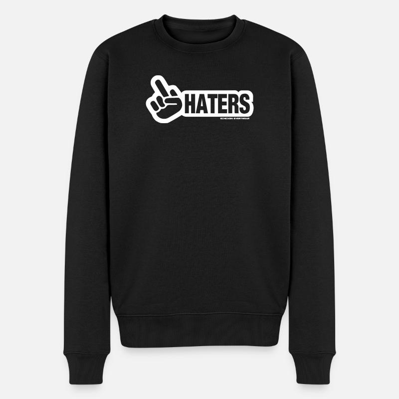 Haters Peace Sign Design - Pull Premium bio Homme - noir