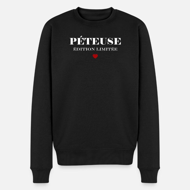péteuse - Pull Premium bio Homme - noir