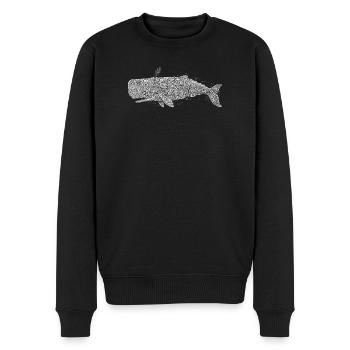Pottwal - Männer Premium Bio Pullover - Schwarz - Vorne - Nico (187cm)