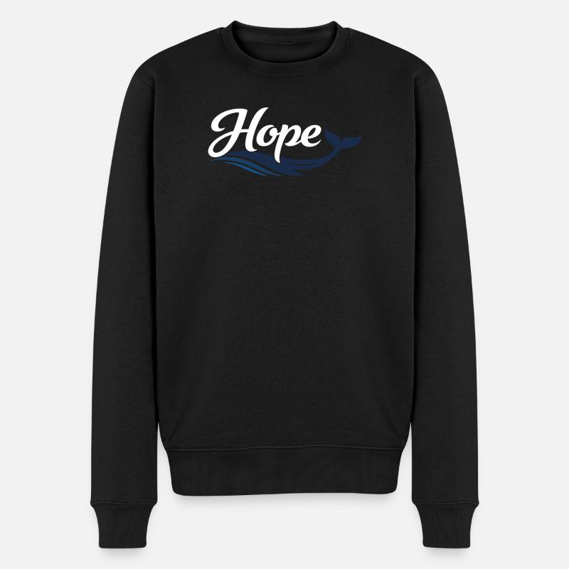 Hope Wal -Typografie - Männer Premium Bio Pullover - Schwarz