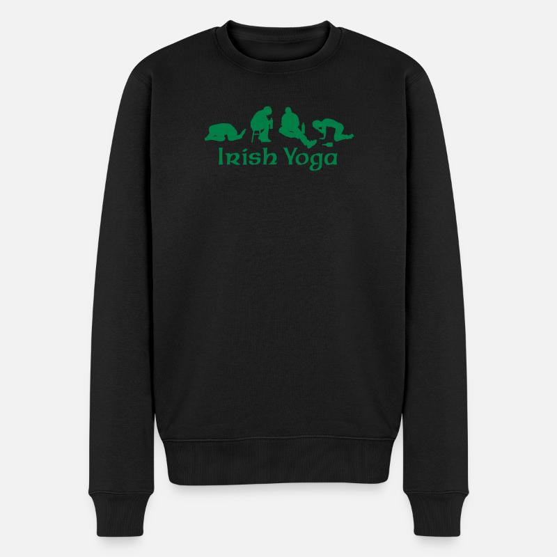 Irish Yoga - Männer Premium Bio Pullover - Schwarz