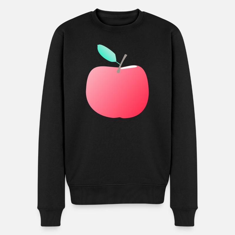Apfel - Männer Premium Bio Pullover - Schwarz
