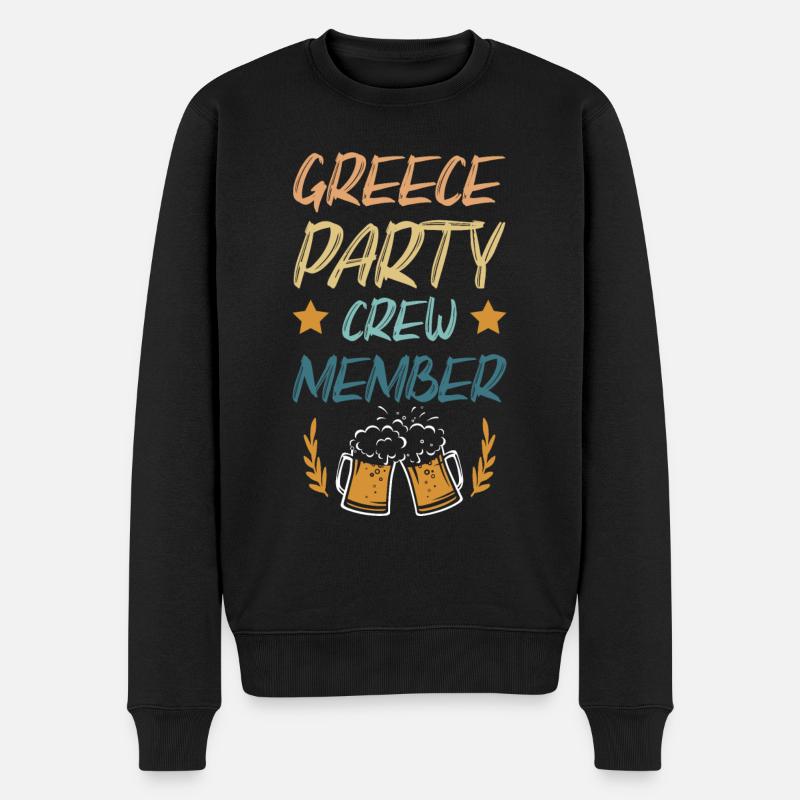 Grèce Party Crew - Pull Premium bio Homme - noir
