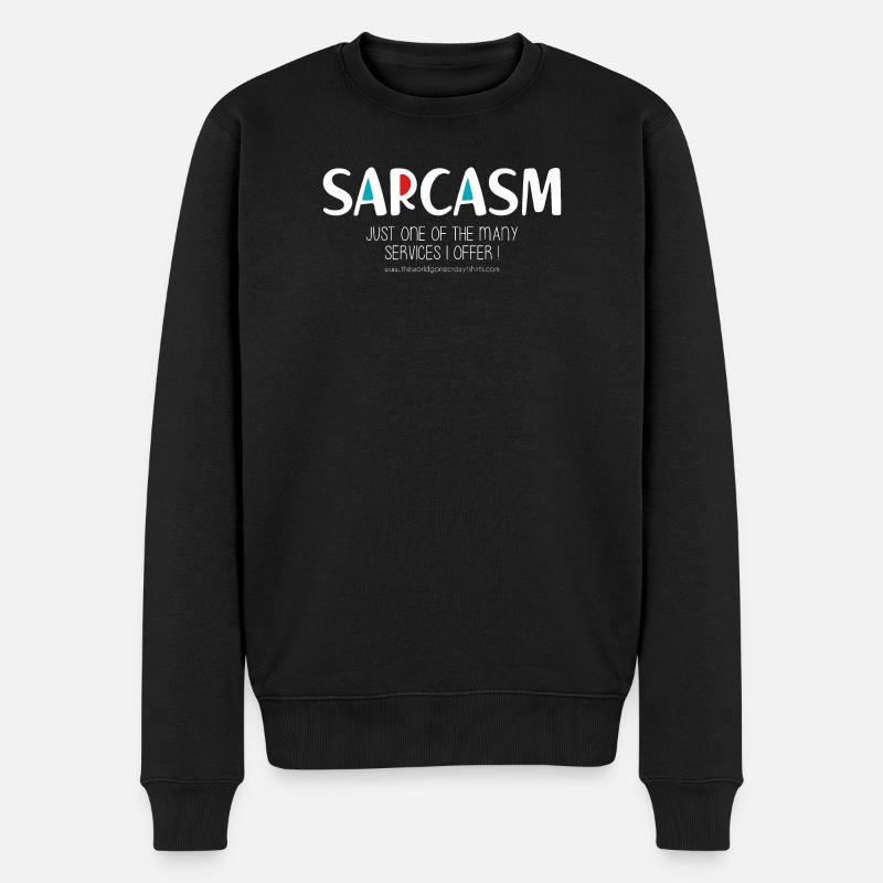Sarkasmus (düster) - Männer Premium Bio Pullover - Schwarz