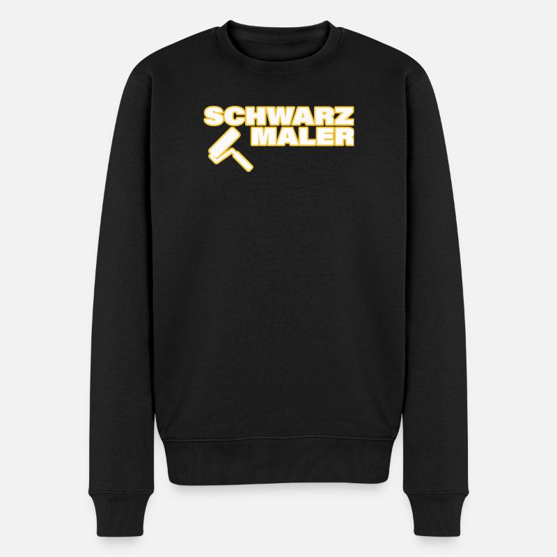 SCHWARZMALER - Männer Premium Bio Pullover - Schwarz