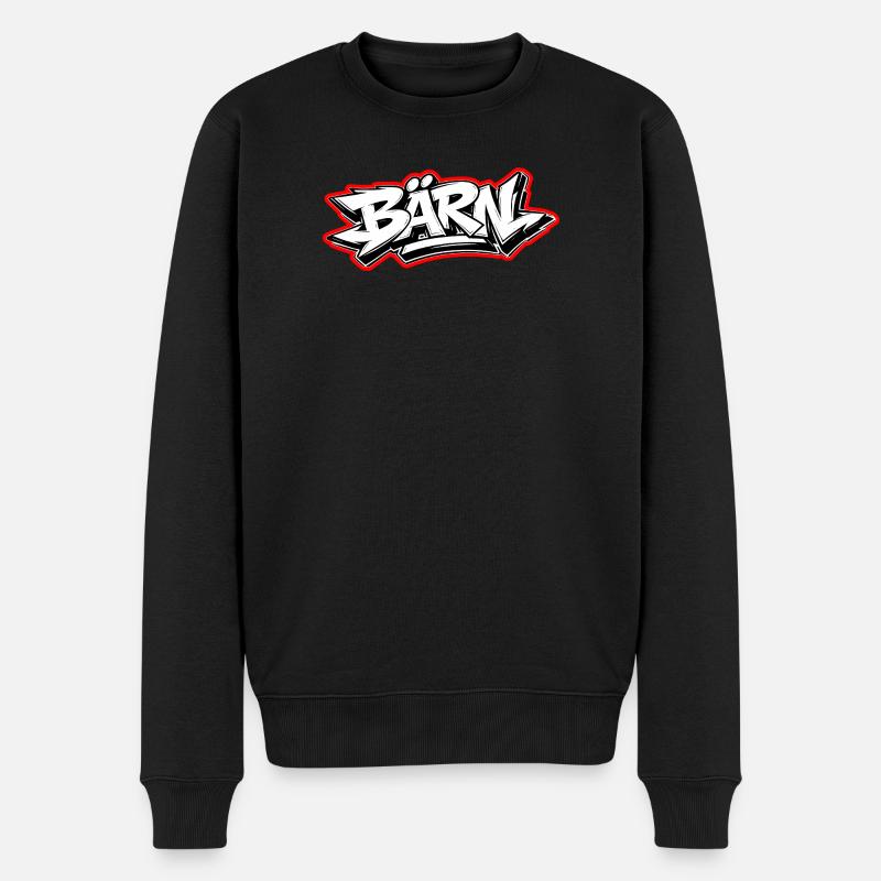 Bern Graffiti - Männer Premium Bio Pullover - Schwarz