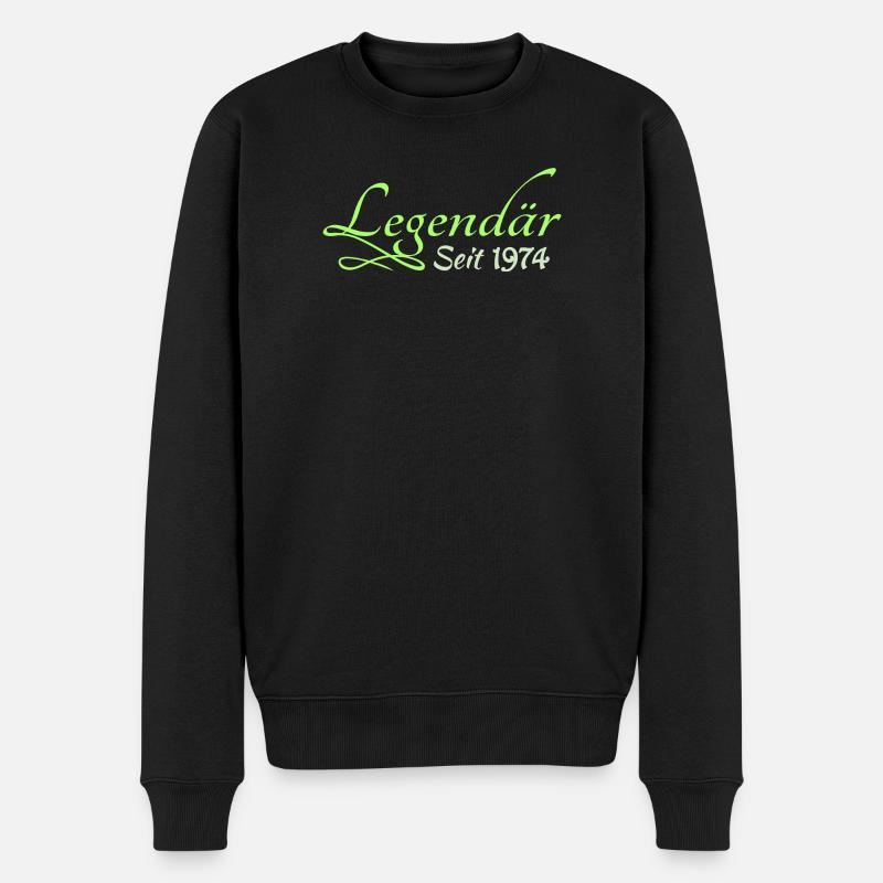 Legendaer 1974 - Männer Premium Bio Pullover - Schwarz