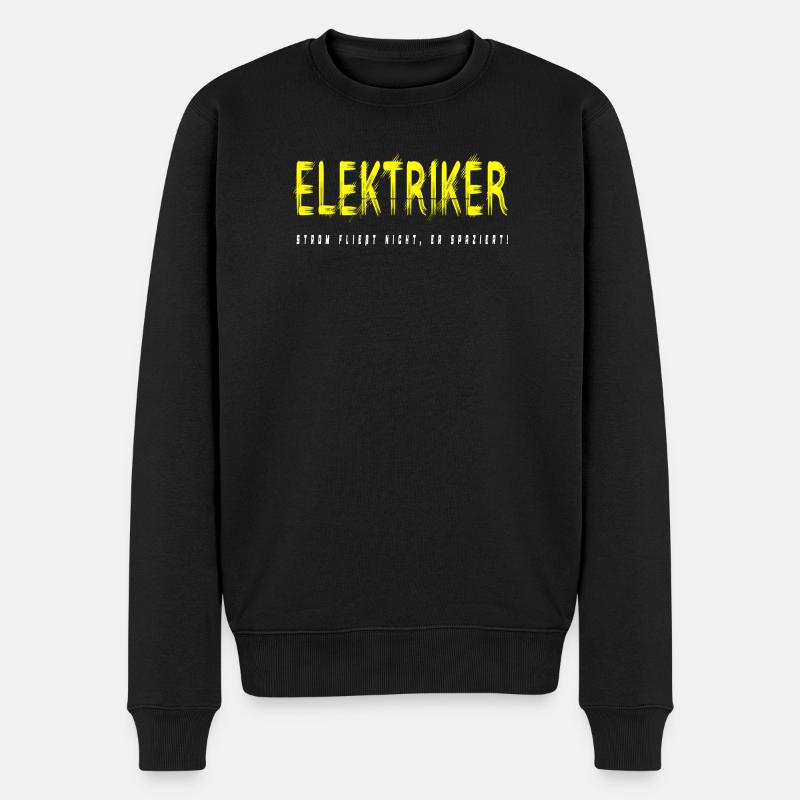 Elektriker Handwerker Design - Männer Premium Bio Pullover - Schwarz