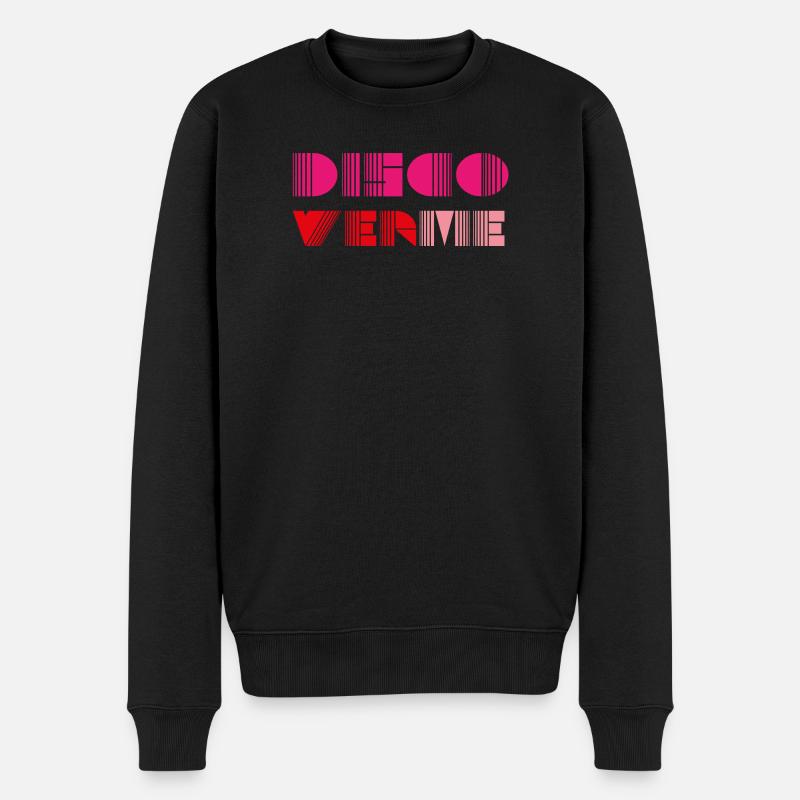 discover me - Geometrische Barcode Pink Typografie - Männer Premium Bio Pullover - Schwarz