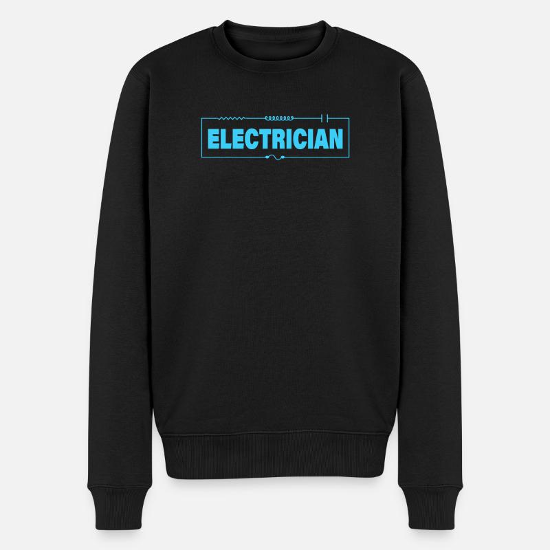 ÉLECTRICIEN - Pull Premium bio Homme - noir