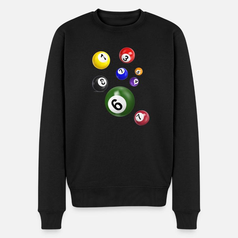 billardkugeln,billard,kugeln,kostüm - Männer Premium Bio Pullover - Schwarz