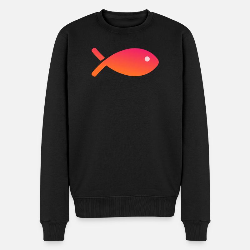 POISSON. POISSON D'AVRIL - Pull Premium bio Homme - noir