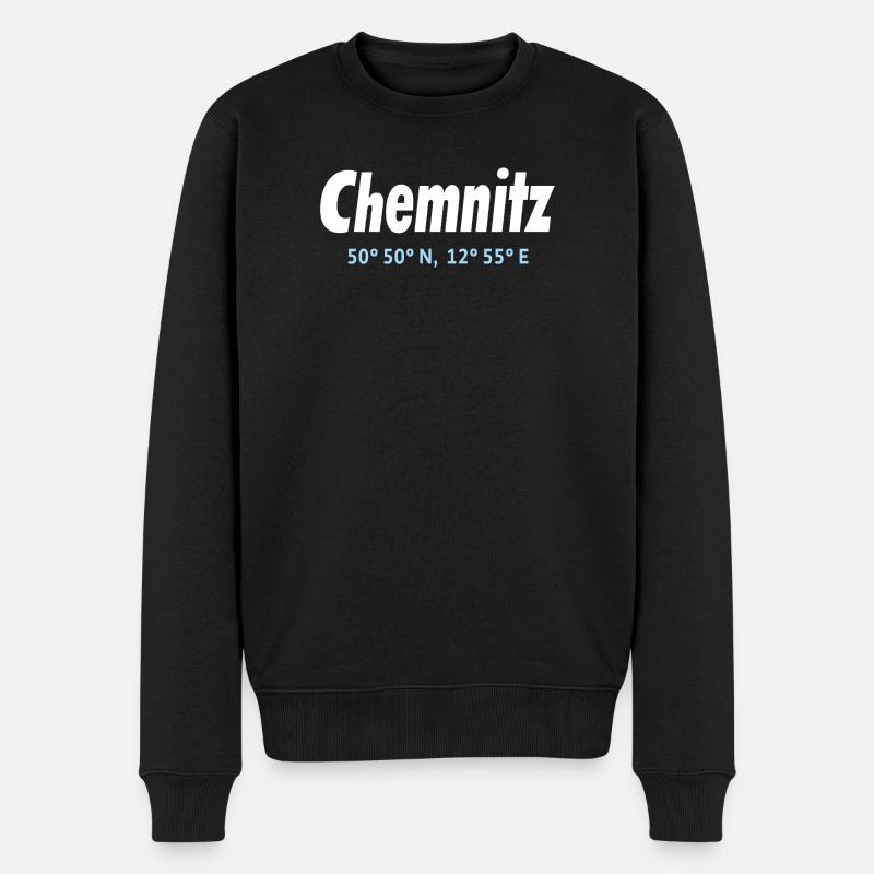 Coordonnées de Chemnitz - Pull Premium bio Homme - noir