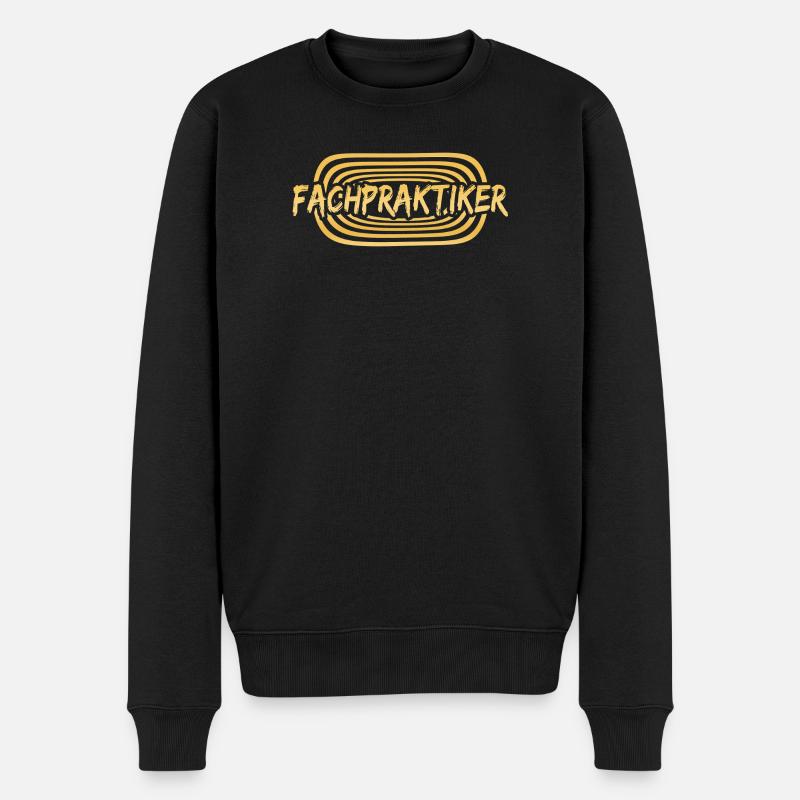 Arbeit Fachpraktiker - Männer Premium Bio Pullover - Schwarz