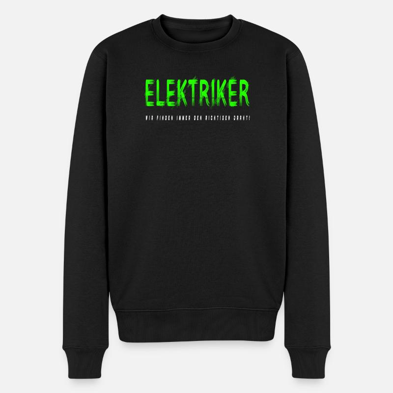 Elektriker Handwerker Design - Männer Premium Bio Pullover - Schwarz