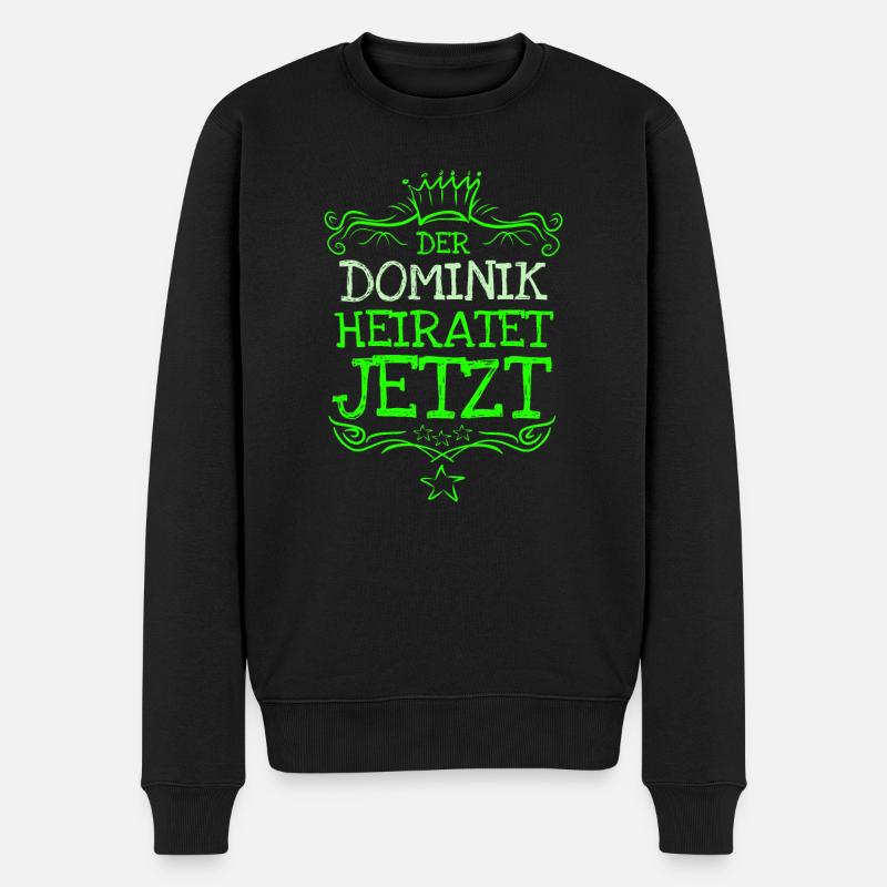 Bachelor Dominik - Männer Premium Bio Pullover - Schwarz