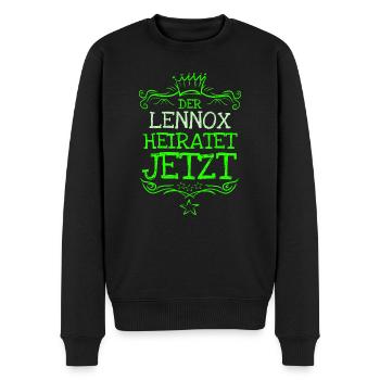 Bachelor Lennox - Männer Premium Bio Pullover - Schwarz - Vorne - Nico (187cm)
