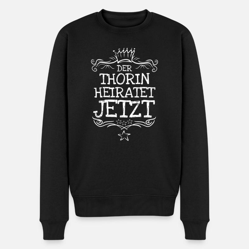 Thorin als Bachelor - Männer Premium Bio Pullover - Schwarz