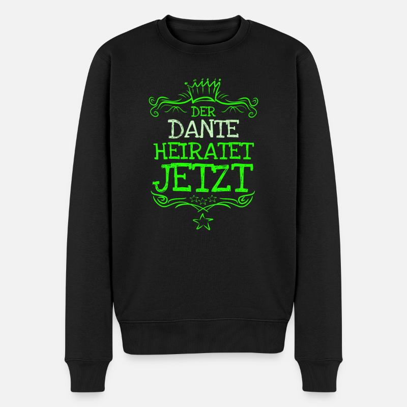 Dante als Bachelor - Männer Premium Bio Pullover - Schwarz