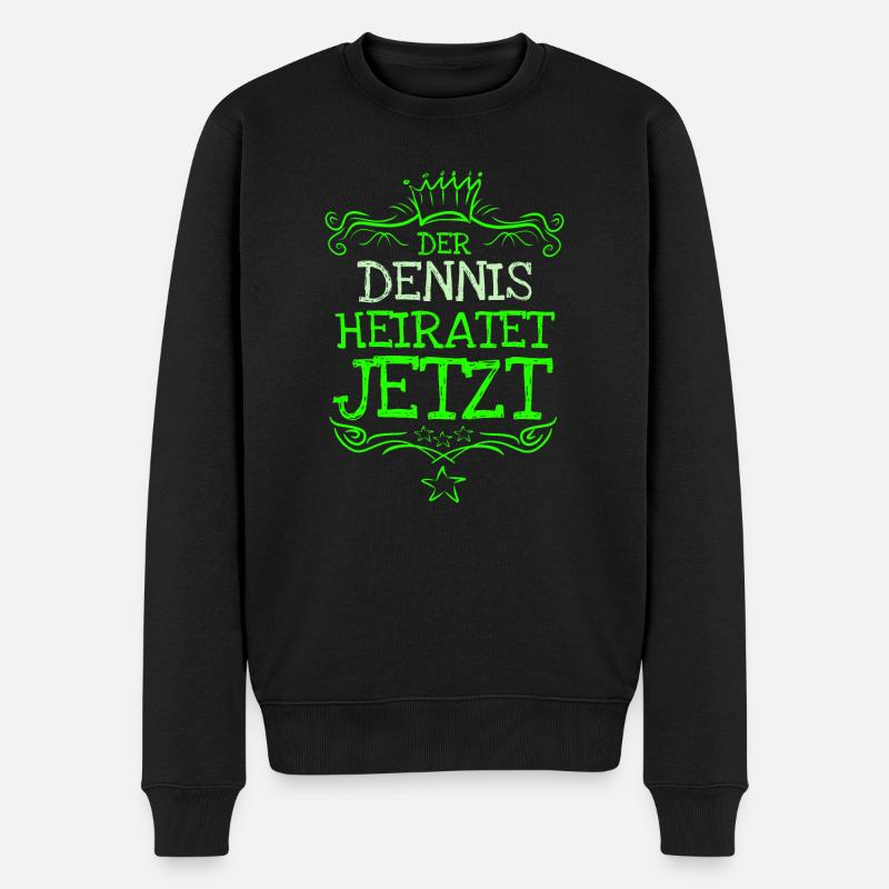 Dennis - Männer Premium Bio Pullover - Schwarz