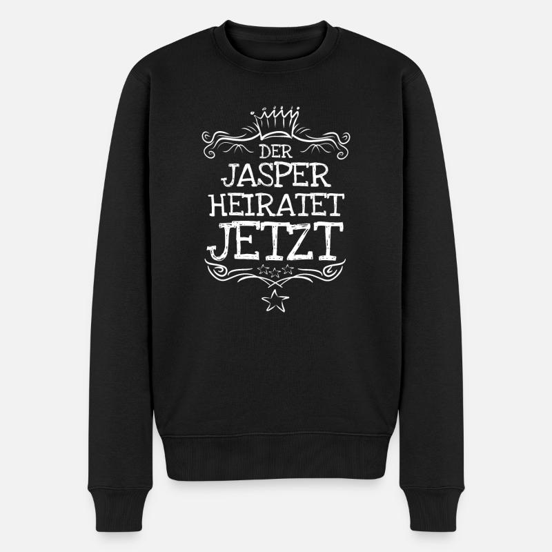 Jasper - Männer Premium Bio Pullover - Schwarz