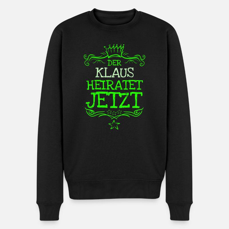 Geschenk für Klaus - Männer Premium Bio Pullover - Schwarz