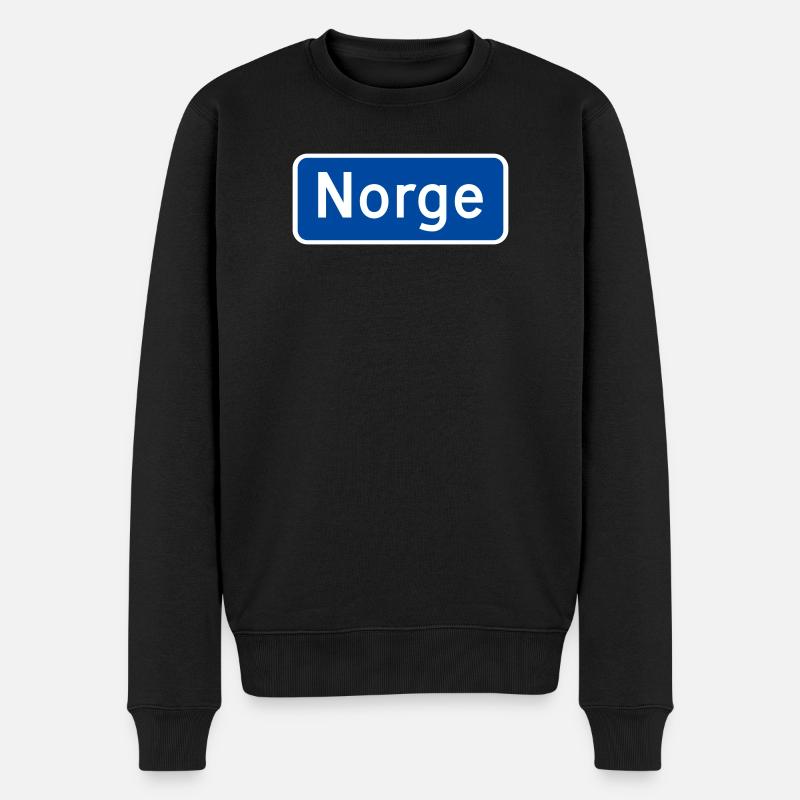 Norwegen - Männer Premium Bio Pullover - Schwarz