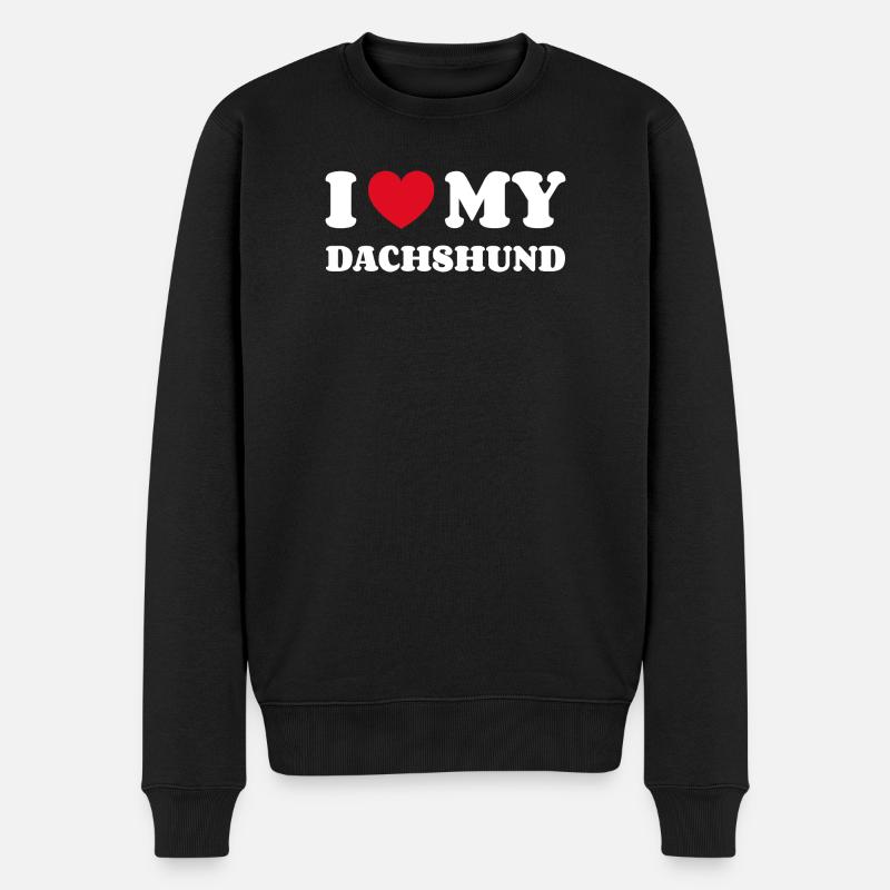 J’adore mon teckel Dackel - Pull Premium bio Homme - noir
