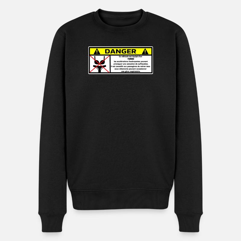 Aufkleber - Männer Premium Bio Pullover - Schwarz
