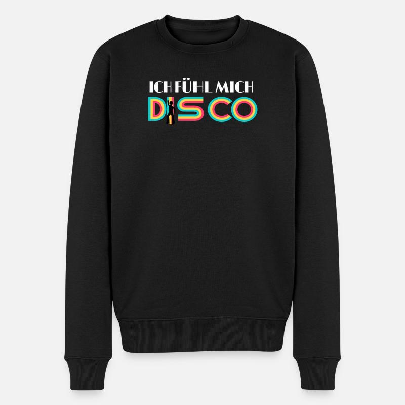 ICH FÜHL MICH DISCO - Männer Premium Bio Pullover - Schwarz