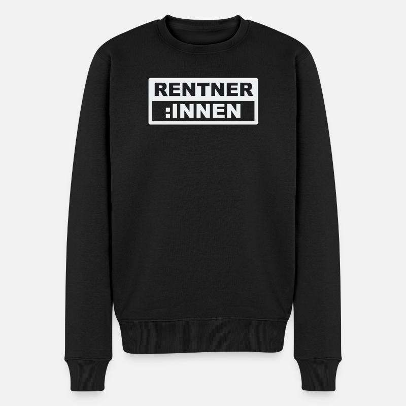 Lustiges Rentner-Design - Männer Premium Bio Pullover - Schwarz