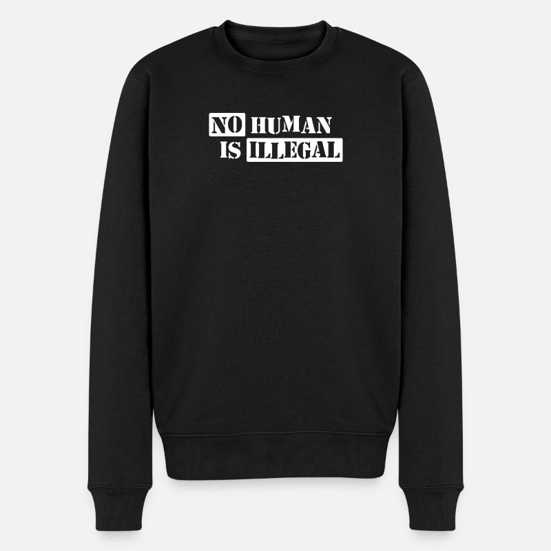 Aucun humain n’est illégal - Pull Premium bio Homme - noir