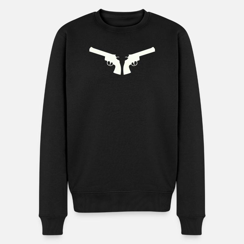 waffen- - Männer Premium Bio Pullover - Schwarz
