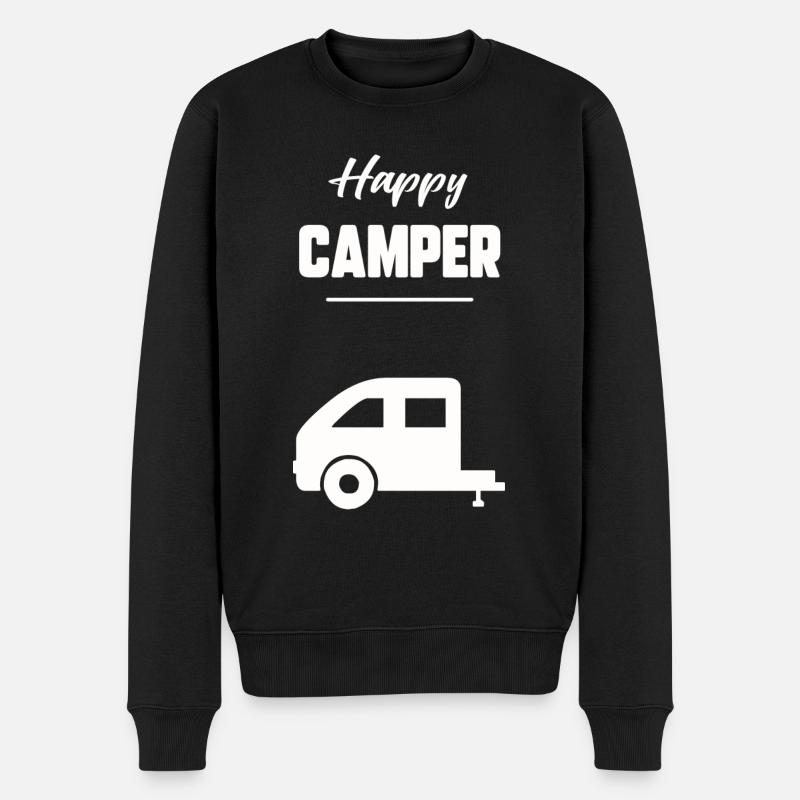Happy camper - Pull Premium bio Homme - noir