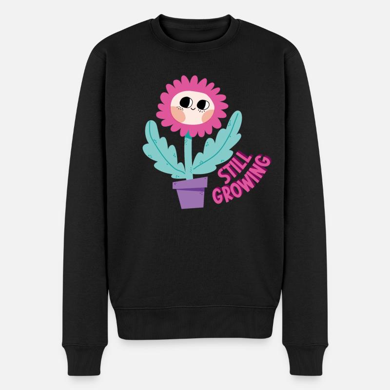 Still Growing - Männer Premium Bio Pullover - Schwarz