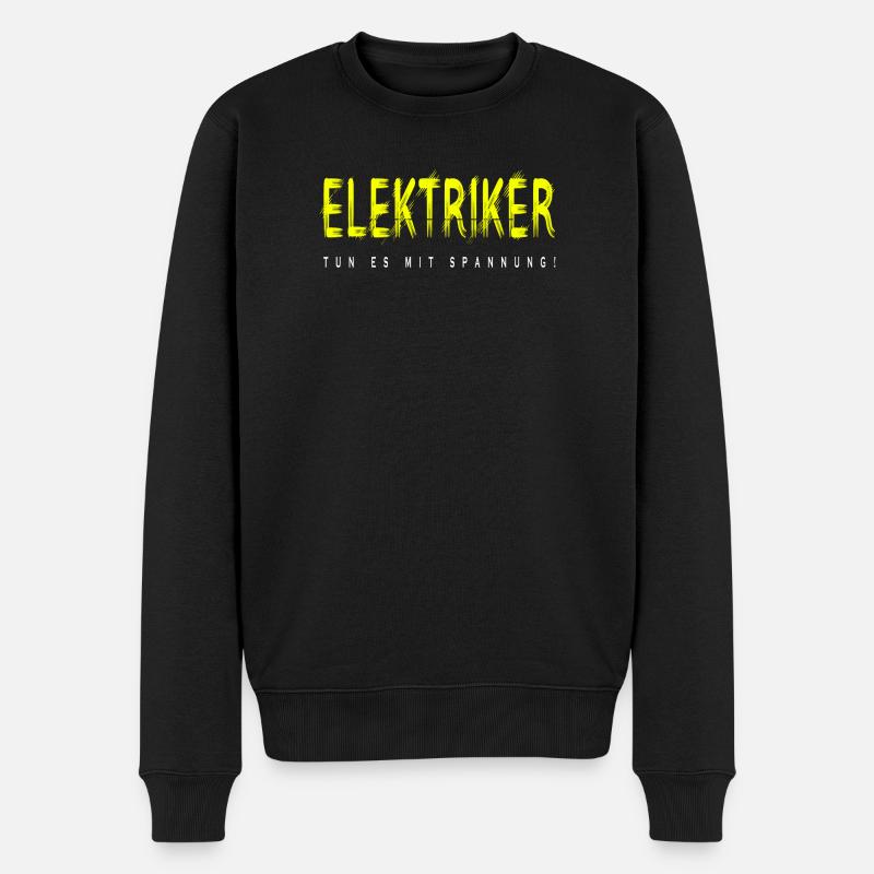 Elektriker Handwerker Design - Männer Premium Bio Pullover - Schwarz