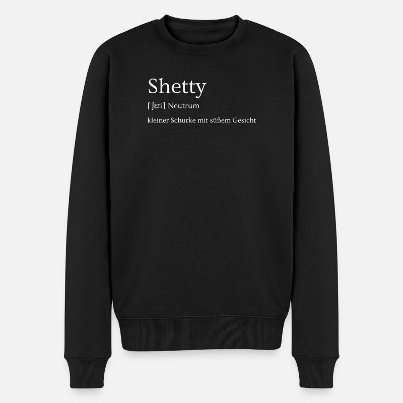 Shetty Shetlandpony Schurke mit süßem Gesicht - Männer Premium Bio Pullover - Schwarz