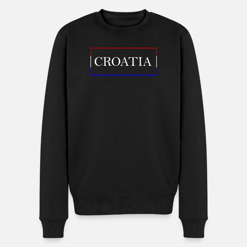 Croatia Design Kroatien - Männer Premium Bio Pullover - Schwarz