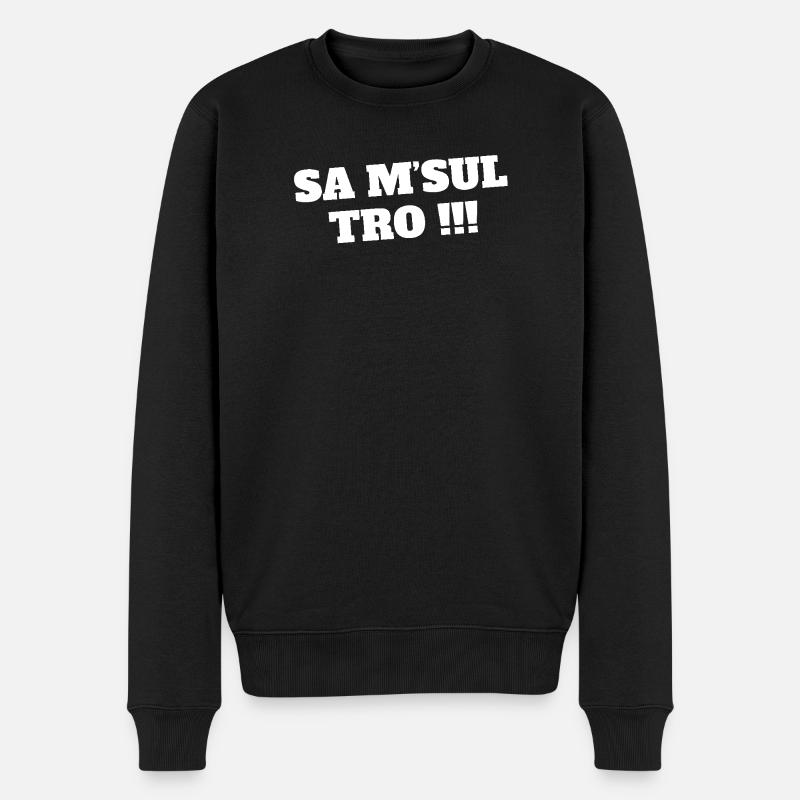 Jugend, SMS, Nachrichten - Männer Premium Bio Pullover - Schwarz