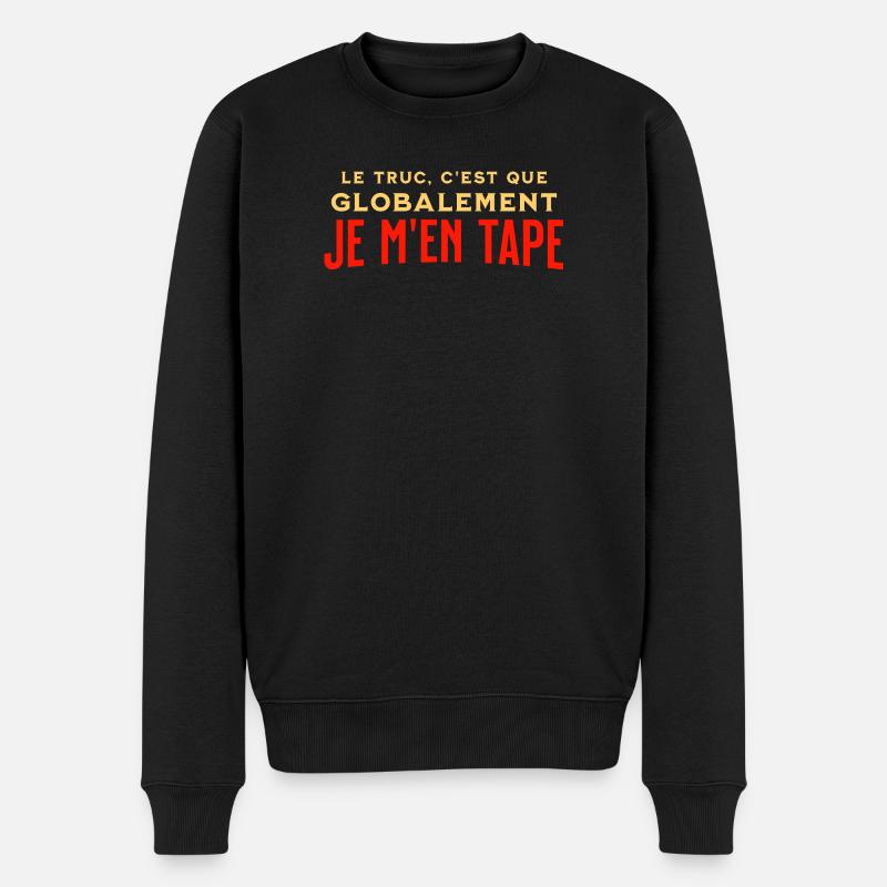 Insgesamt ist mir das egal - Männer Premium Bio Pullover - Schwarz