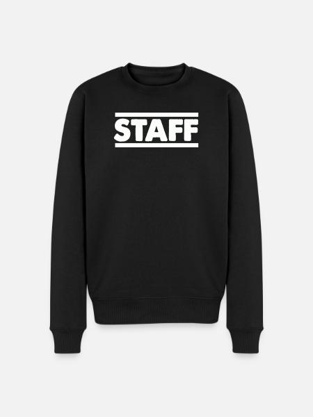 Staff Lettering Bold Contrast - Men's Premium Organic Jumper - black