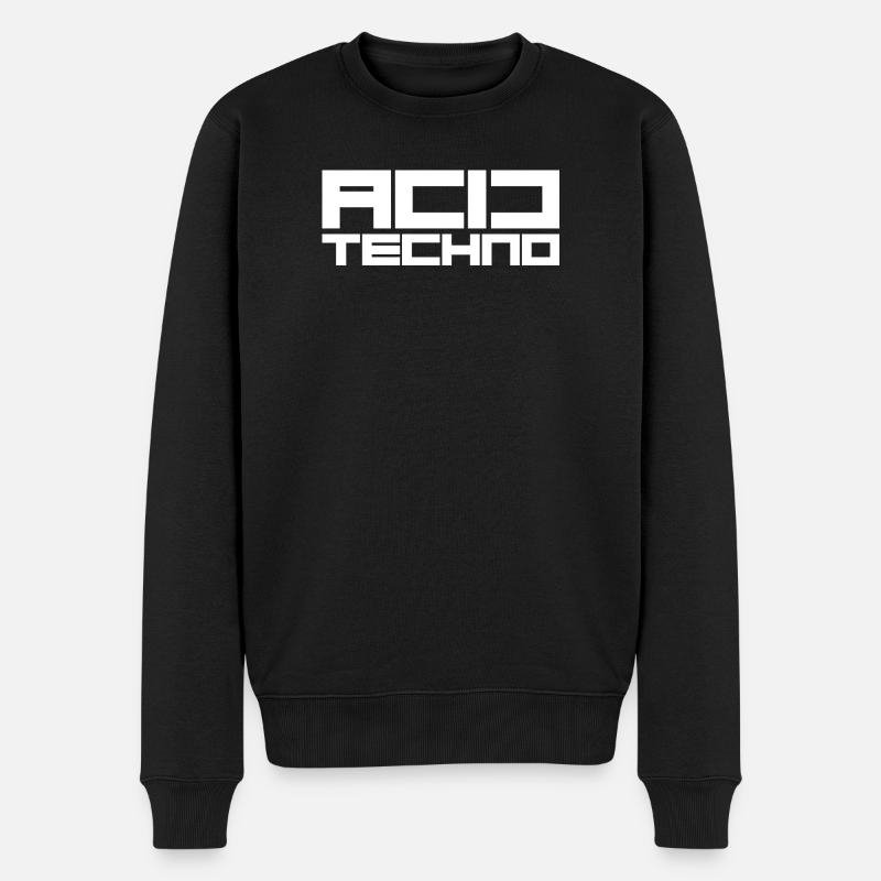 techno acide - Pull Premium bio Homme - noir