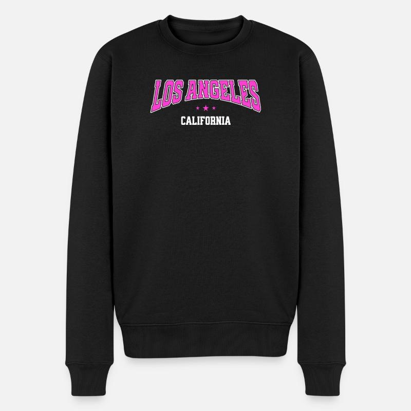 Los Angeles Neon City - Pull Premium bio Homme - noir