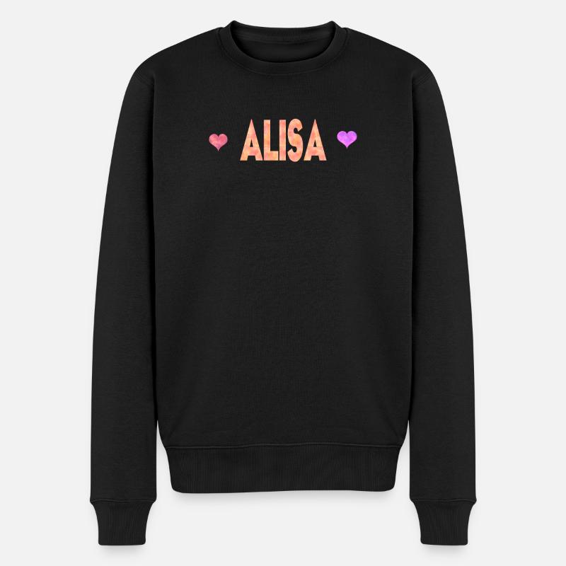 Alisa - Männer Premium Bio Pullover - Schwarz