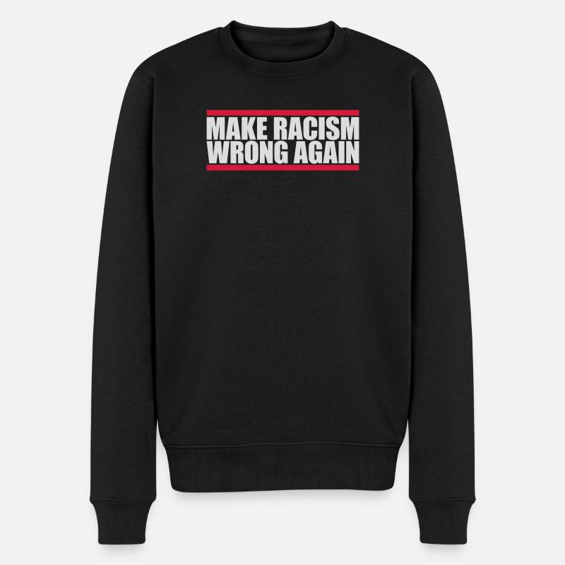 Rendre le racisme répréhensible - Pull Premium bio Homme - noir