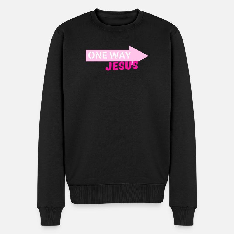 Flèche de Jésus à sens unique - Pull Premium bio Homme - noir