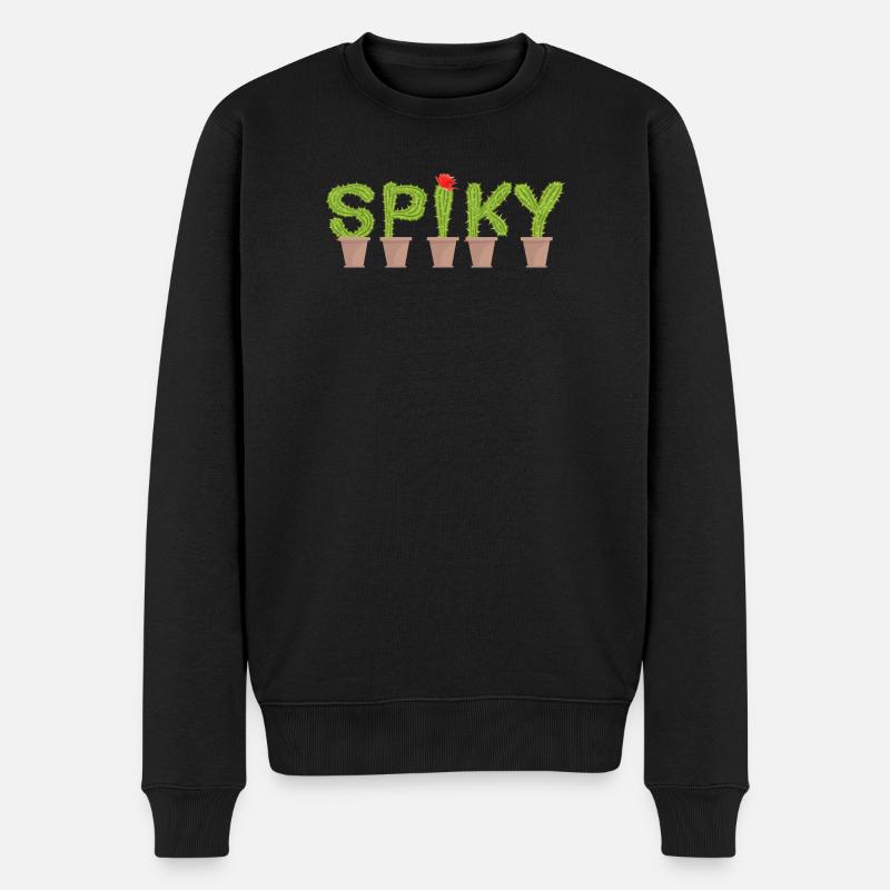 Cactus épineux - Thé de cactus - Pull Premium bio Homme - noir