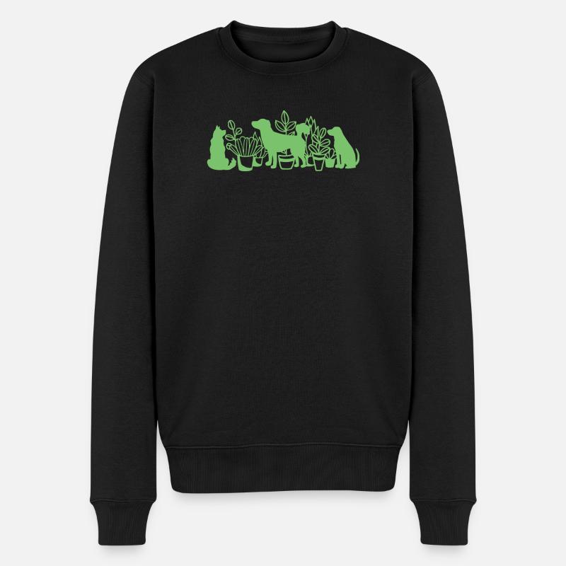 Hundeliebhaber Hundebesitzer - Männer Premium Bio Pullover - Schwarz