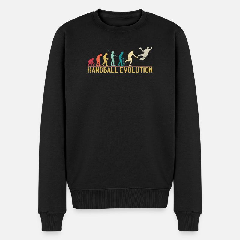Handball Evolution Progression Design - Men's Premium Organic Jumper - black