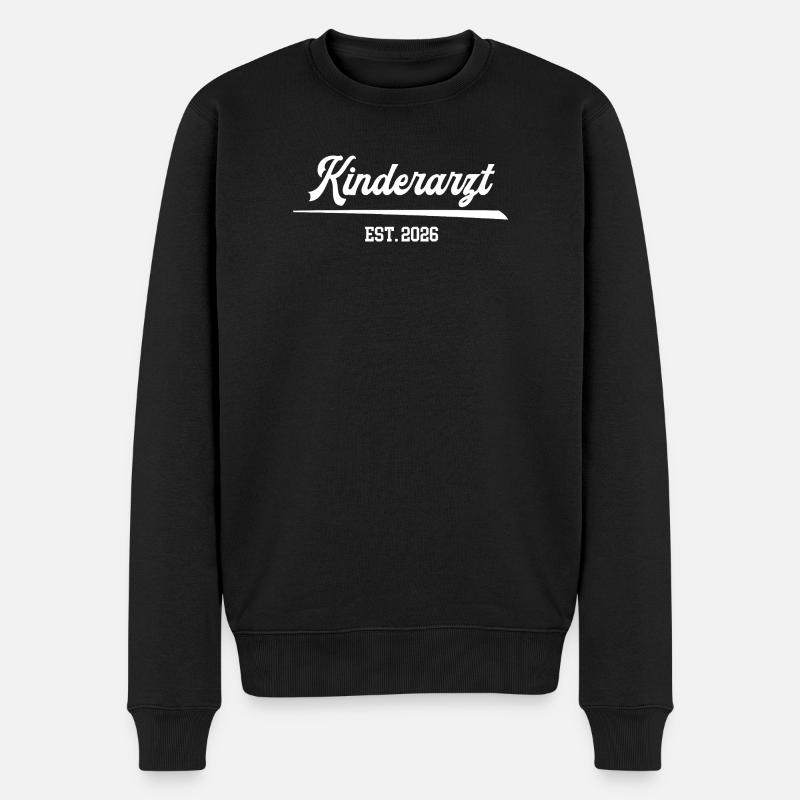 Kinderarzt 2026 Studium Facharzt Ausbildung Arzt - Männer Premium Bio Pullover - Schwarz